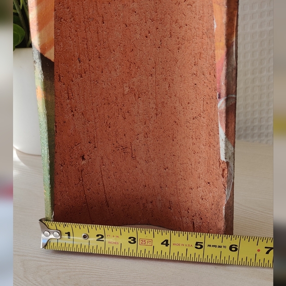 Clay Roofing Tile w/Pope John Paul ll & Blessed Virgin Mary Image Hanging decor - Picture 7 of 8